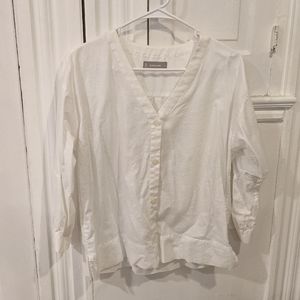 Everlane 3/4 Sleeve Oversized Top Size 4 White